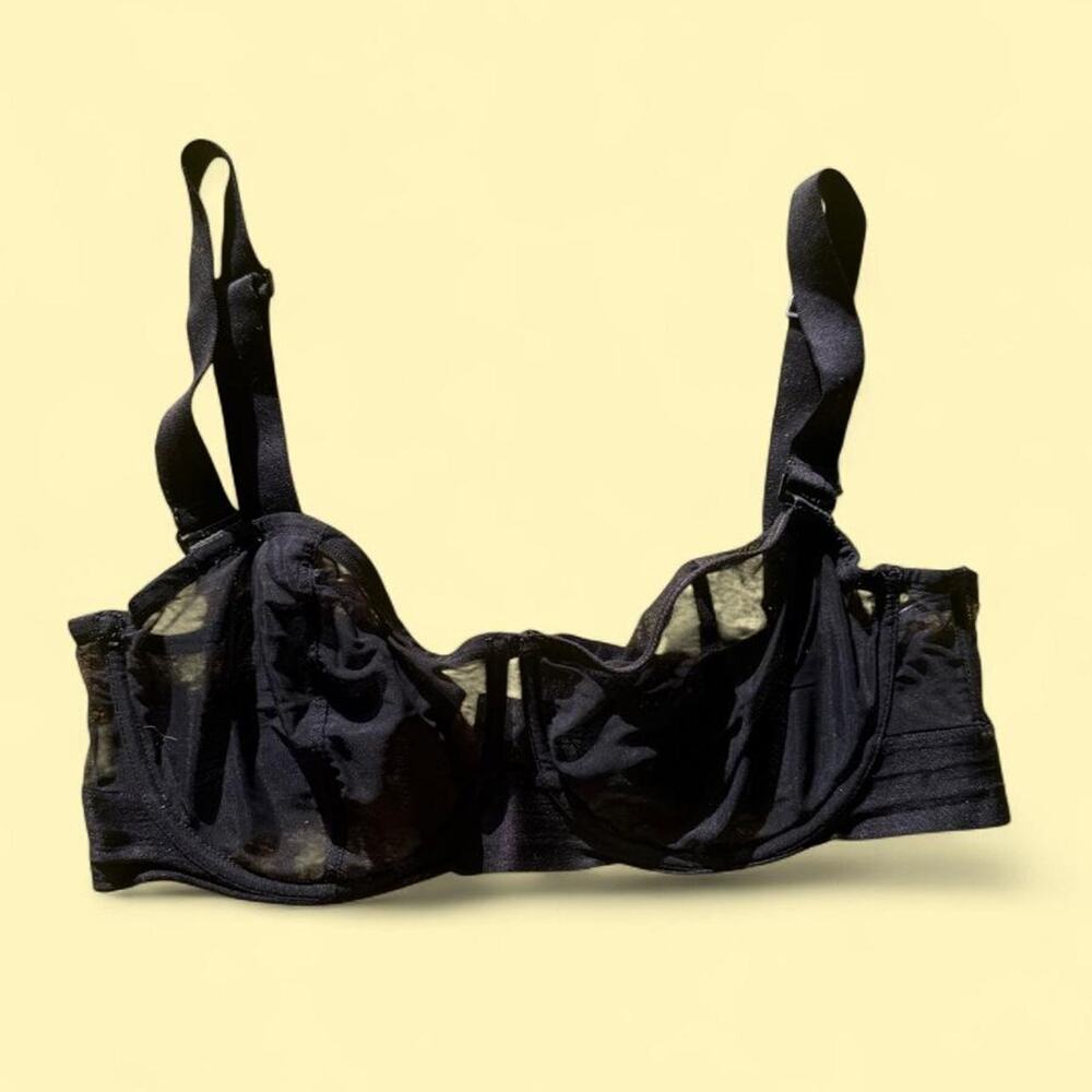 Dkny black lace bra with